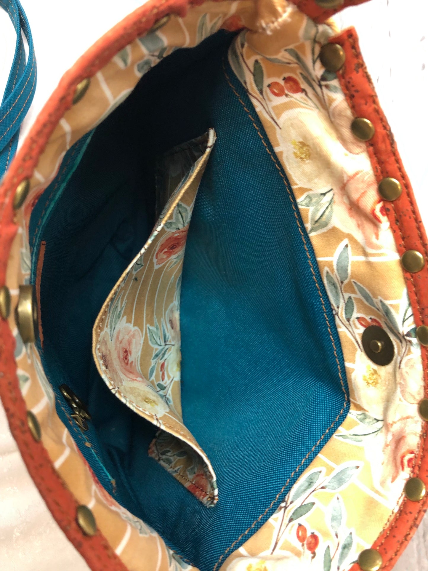 SOLD-SOLD-Cork & cotton crossbody 2 straps