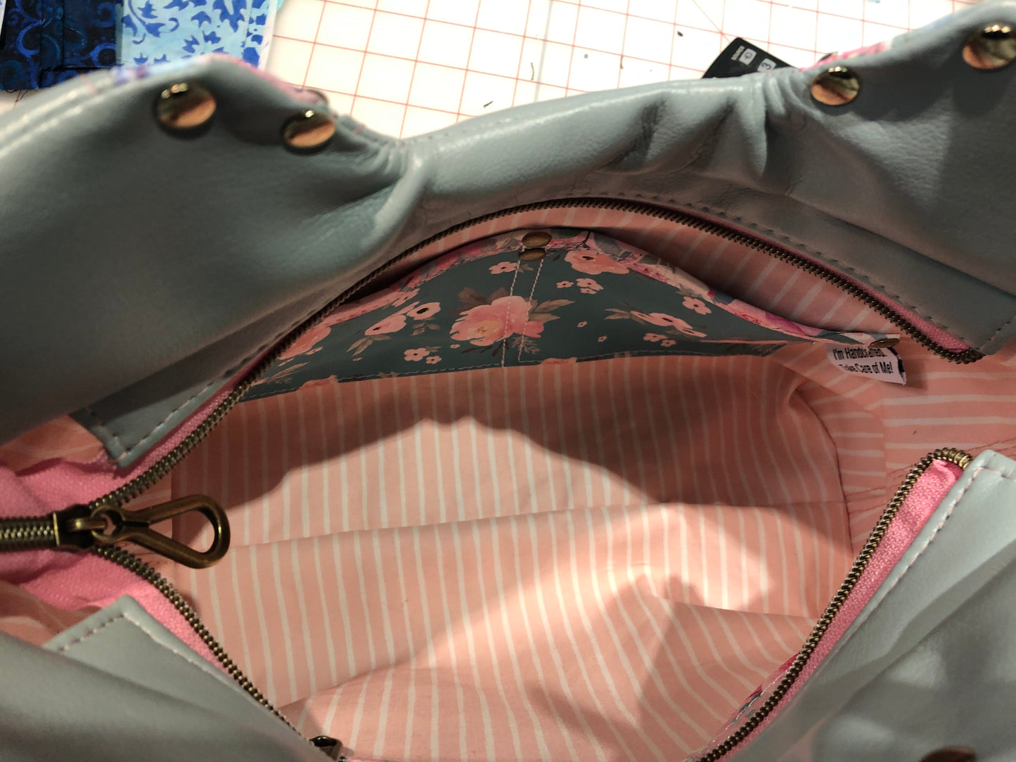 Crossbody handbag mint & pink