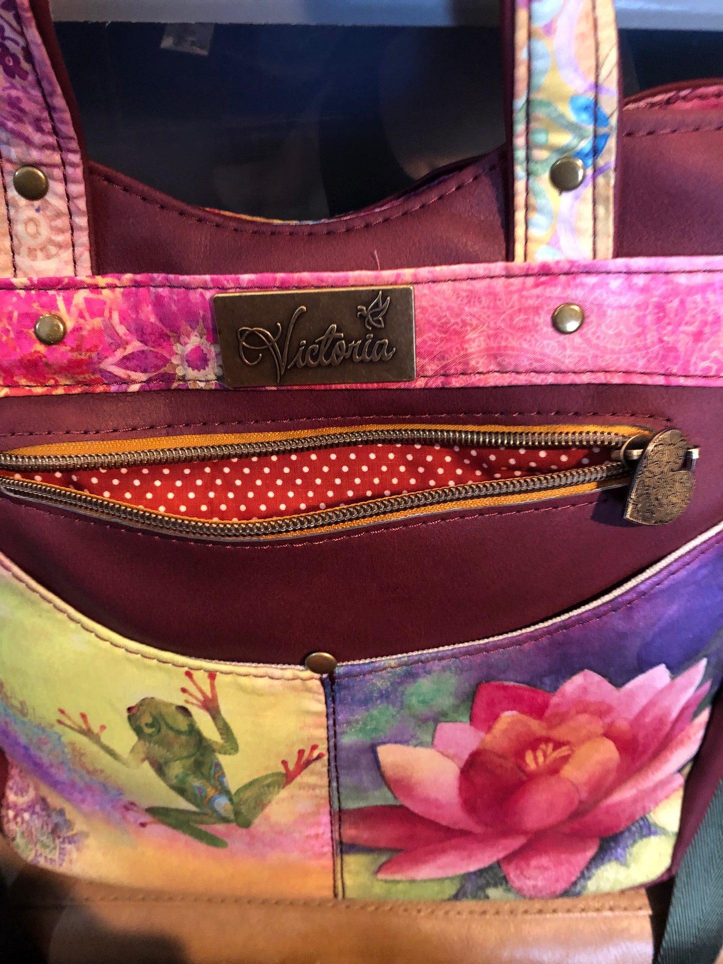 SOLD Custom Lotus flower tote bag