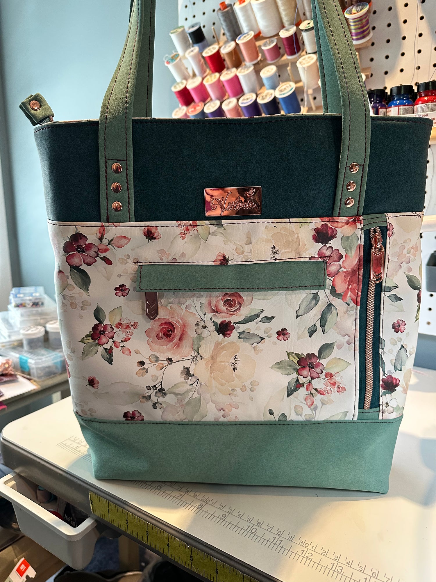 Wide Floral Tote