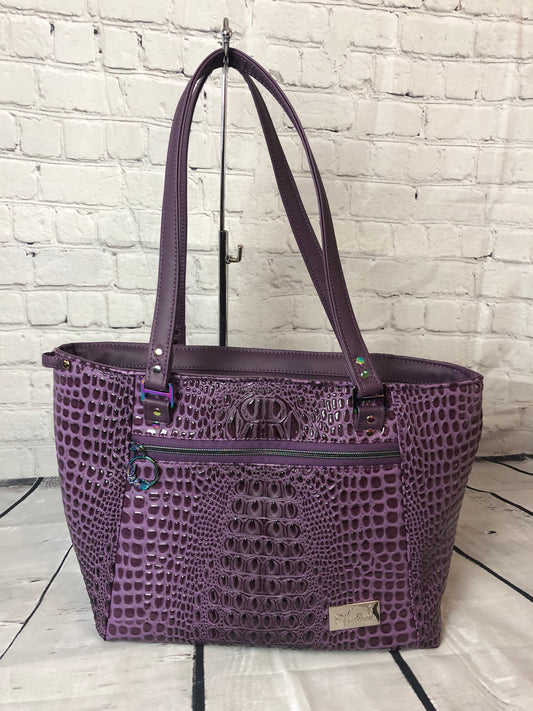 SOLD Everyday tote. Purple crock