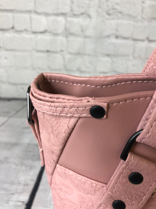 SOLD Classy light rose pink textured floral on light pink