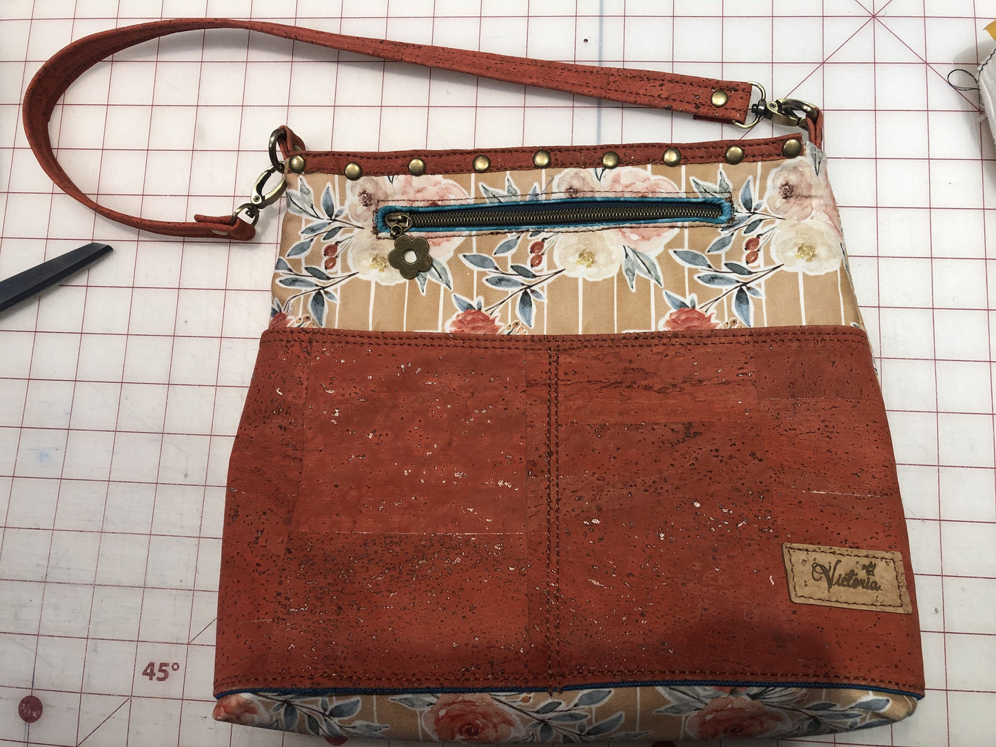 SOLD-SOLD-Cork & cotton crossbody 2 straps