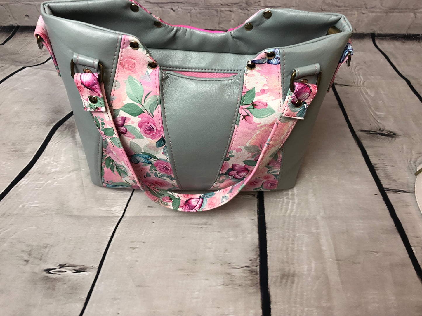 Crossbody handbag mint & pink