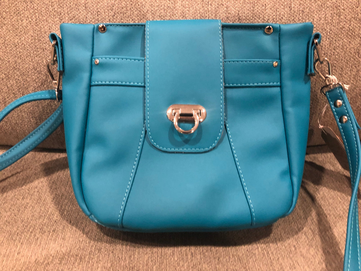 Zarah crossbody in teal front