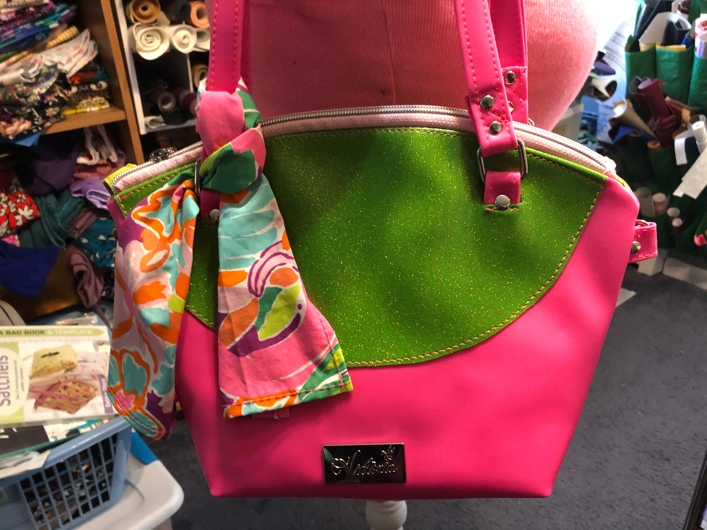 Hot pink handbag