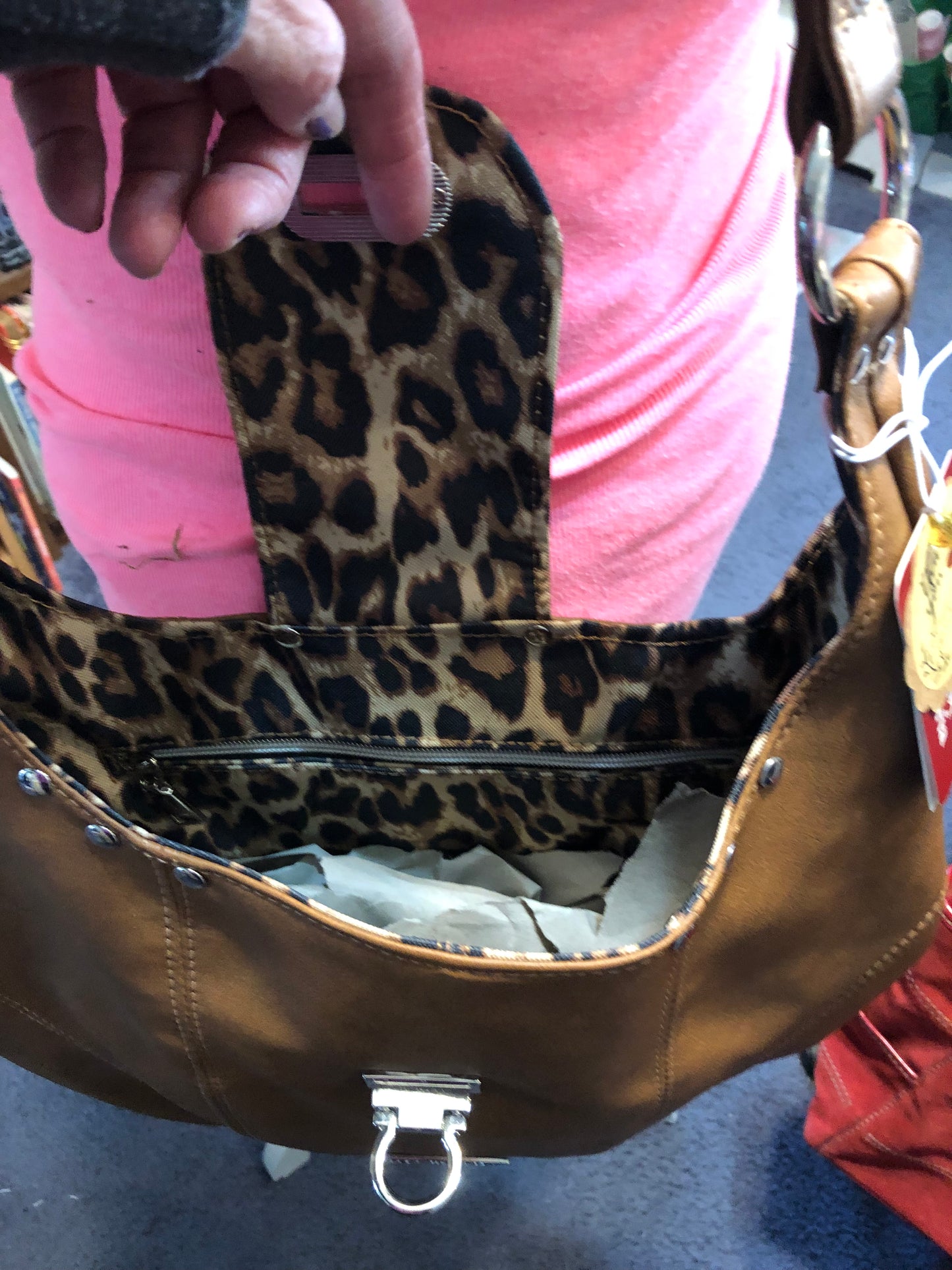 Hobo/tan, Animal print shoulders bag