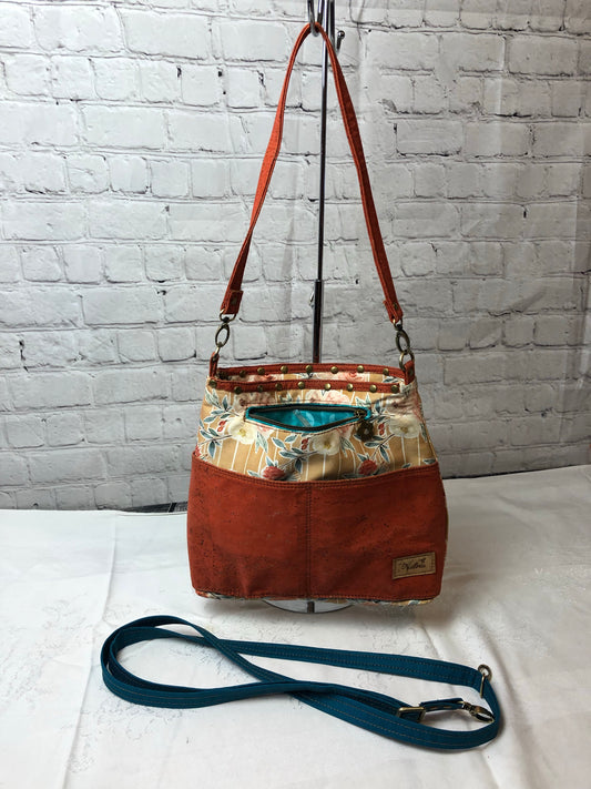 SOLD-SOLD-Cork & cotton crossbody 2 straps