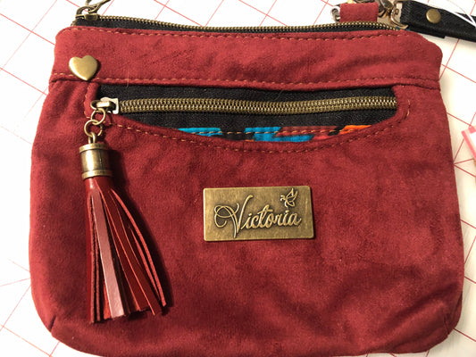 Small Ultra suede /wristlet pouch