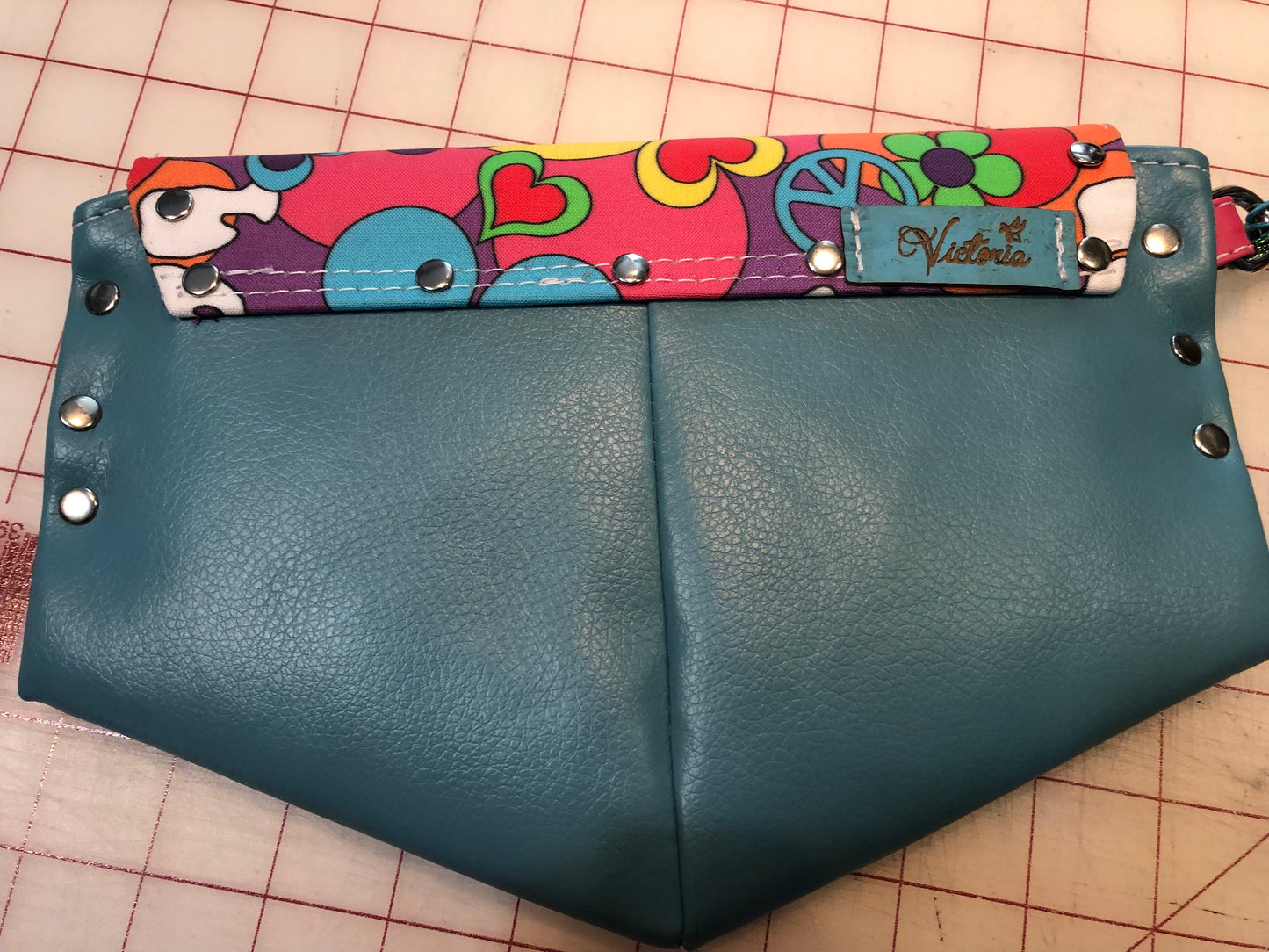 Peace clutch wristlet